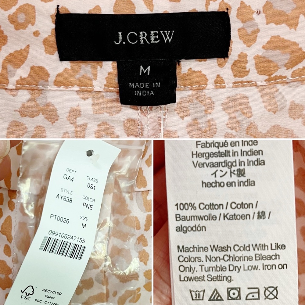 J. Crew Pink Animal Print Midi Dress - Picture 9 of 10